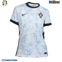 Camisa de Futebol Portugal Equipamento Secundário Mulheres Europeu 2024 Manga Curta